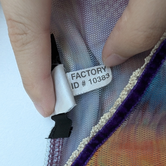 Vintage Express Rainbow Sheer Mesh Raw Hem Bow Detail Adjustable Cami Lace Trim - Picture 12 of 15